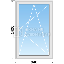 Холодное поворотное окно из алюминия AL-603